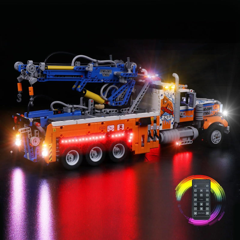 cooldac Led Beleuchtungsset für Lego Technic Schwerlast-Abschleppwagen Modellbauset, Lego Technik Kr