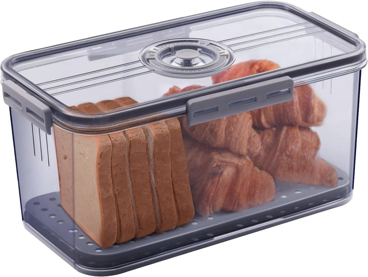 Chulovs Brotkasten Brotkästen für Küchentheke luftdicht, Zeiterfassung Brot Aufbewahrungsbehälter mi