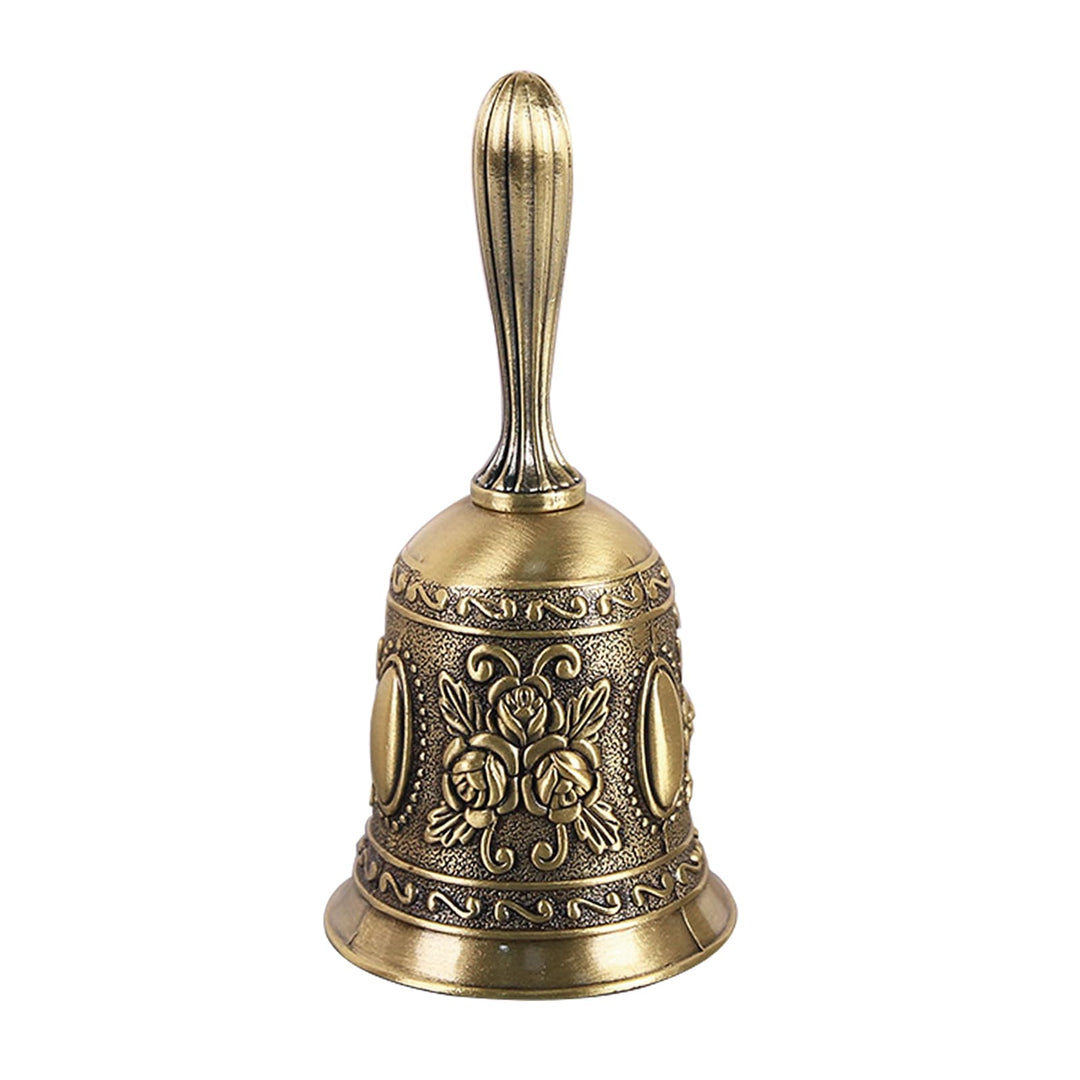 Handglocke, Hand Tischglocke,Klassische Zinklegierung Glocke Klingel, Tischklingel für Abendessen am