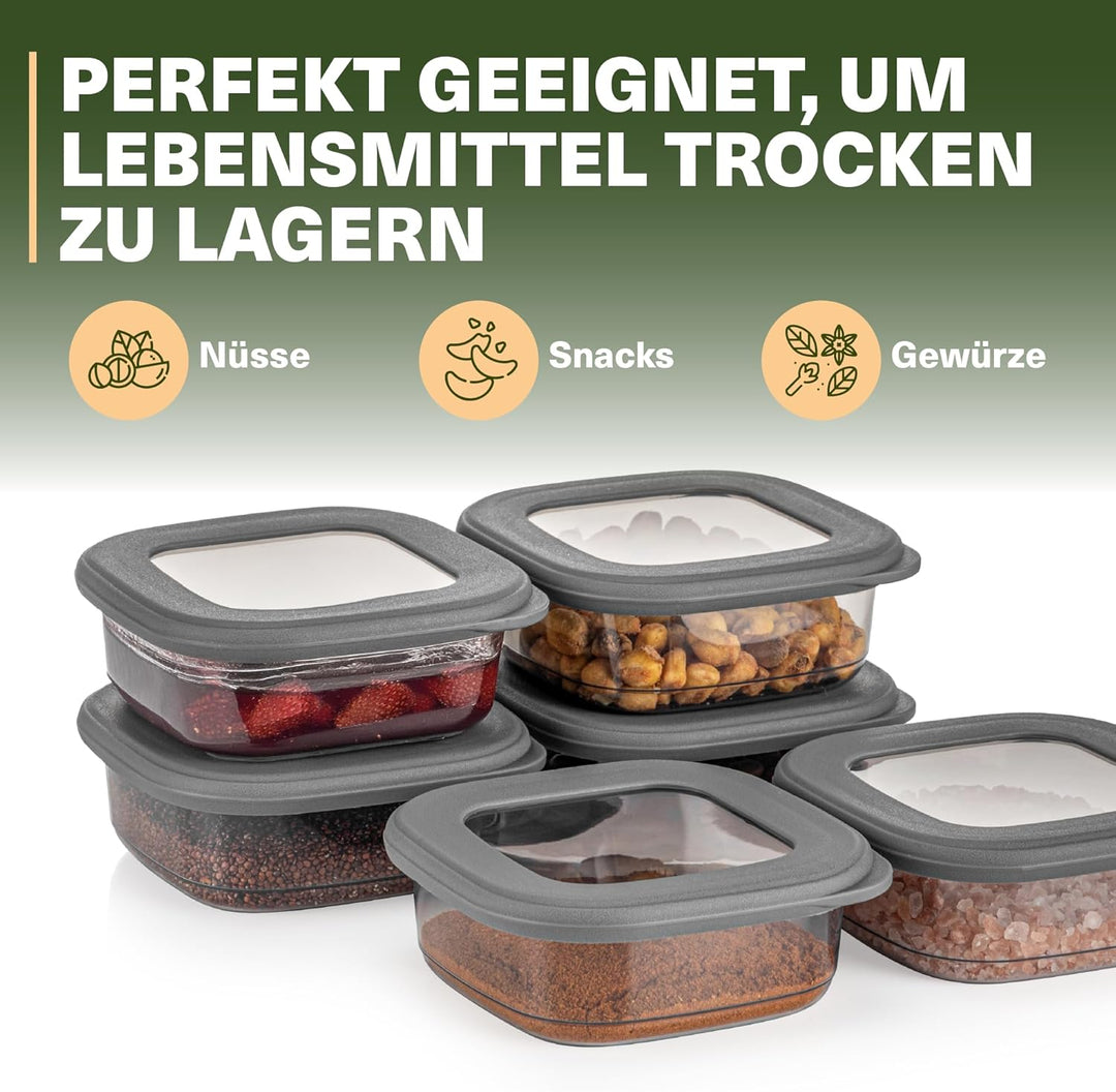 Vorratsdosen mit Deckel Luftdicht, 12er Vorratsbehälter Set BPA-Frei, Vorratsdose zur Müsli Mehl Auf