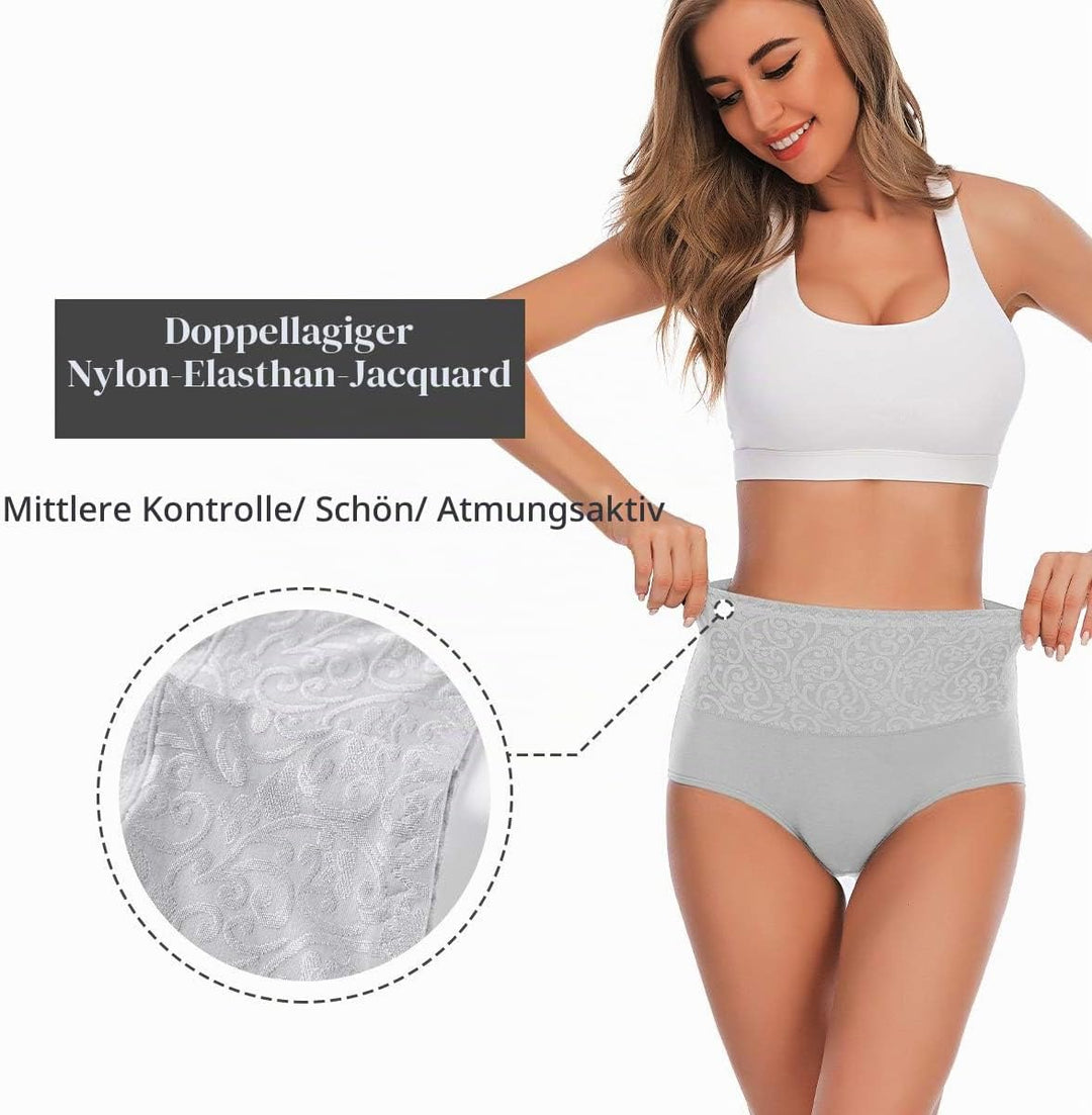 YaShaer Unterhosen Damen Baumwolle Hohe Taille Slips Hoher Taillenslip für Frauen Mehrpack, S Mehrfa