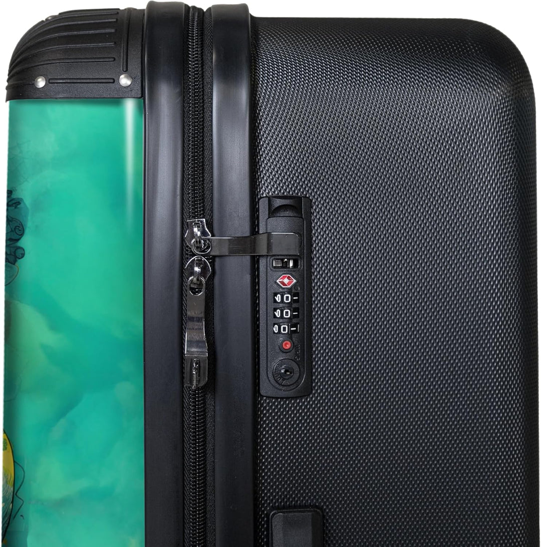 NoBoringSuitcases.com® Koffer XL Gross 77x51.5x28 cm Reisekoffer mit 4 Rollen Leicht Trolley Hartsch