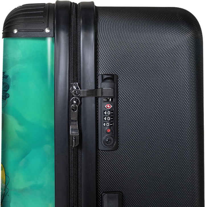 NoBoringSuitcases.com® Koffer XL Gross 77x51.5x28 cm Reisekoffer mit 4 Rollen Leicht Trolley Hartsch