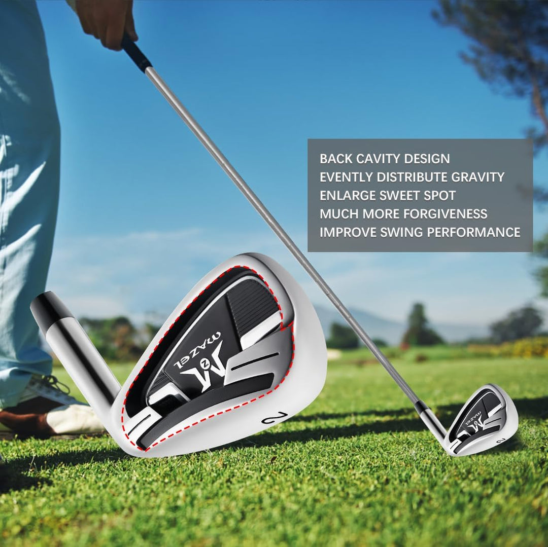 MAZEL WM-X2 Golf Eisen Single1,2,3,4,5,6,7,8,9, P,S, Edelstahl Golf Club Eisen für Männer Rechtshänd