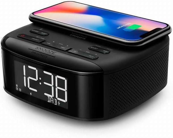 Philips R7705/10 Radiowecker DAB+/UKW Digitalradio (Bluetooth, Doppelter Alarm, Sleep Timer, Automat