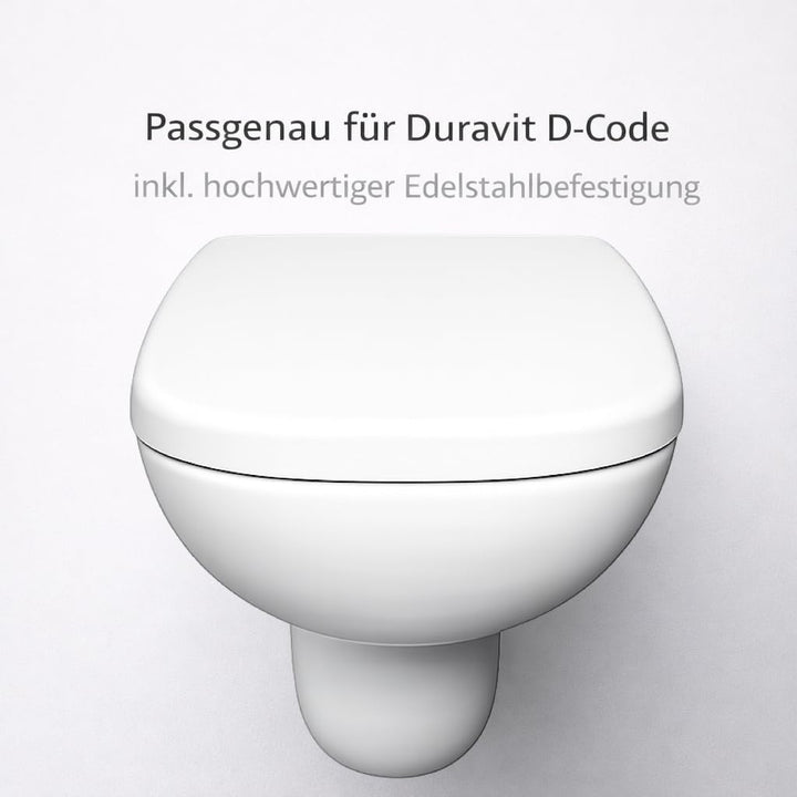 Bullseat® premium Toilettendeckel weiss passend zu Duravit D-Code. Klodeckel mit Absenkautomatik/Sof