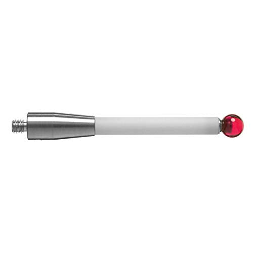 Tastereinsätze für taktile Messtaster,Gewinde M4, Rubinkugel Ø6mm, Keramikschaft, Länge 50 mm A-5000