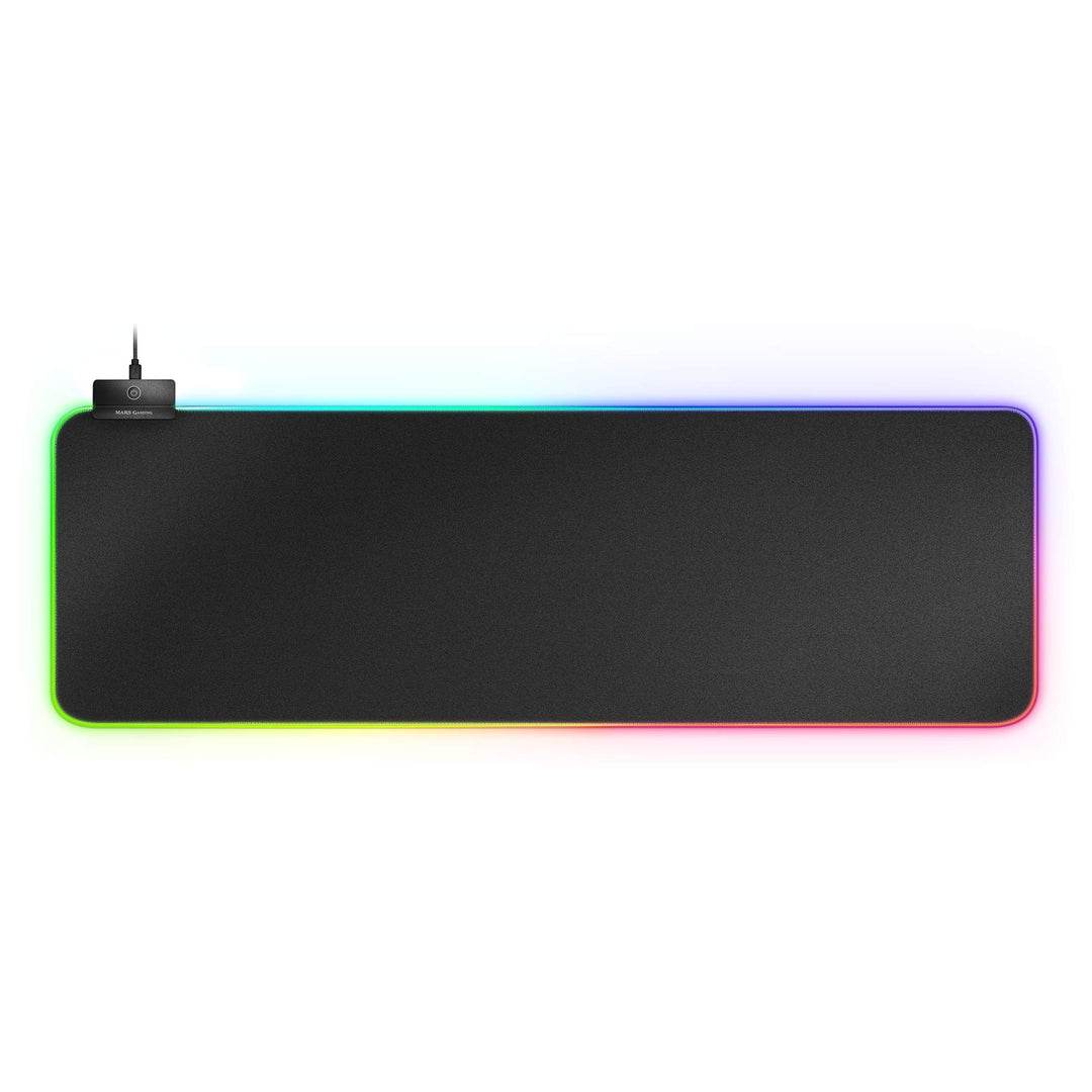 Mars Gaming MMPRGB2, Mauspad Gmaing XXL, RGB 12-Modi, 2X USB 2.0, Schwart, MMPRGB2