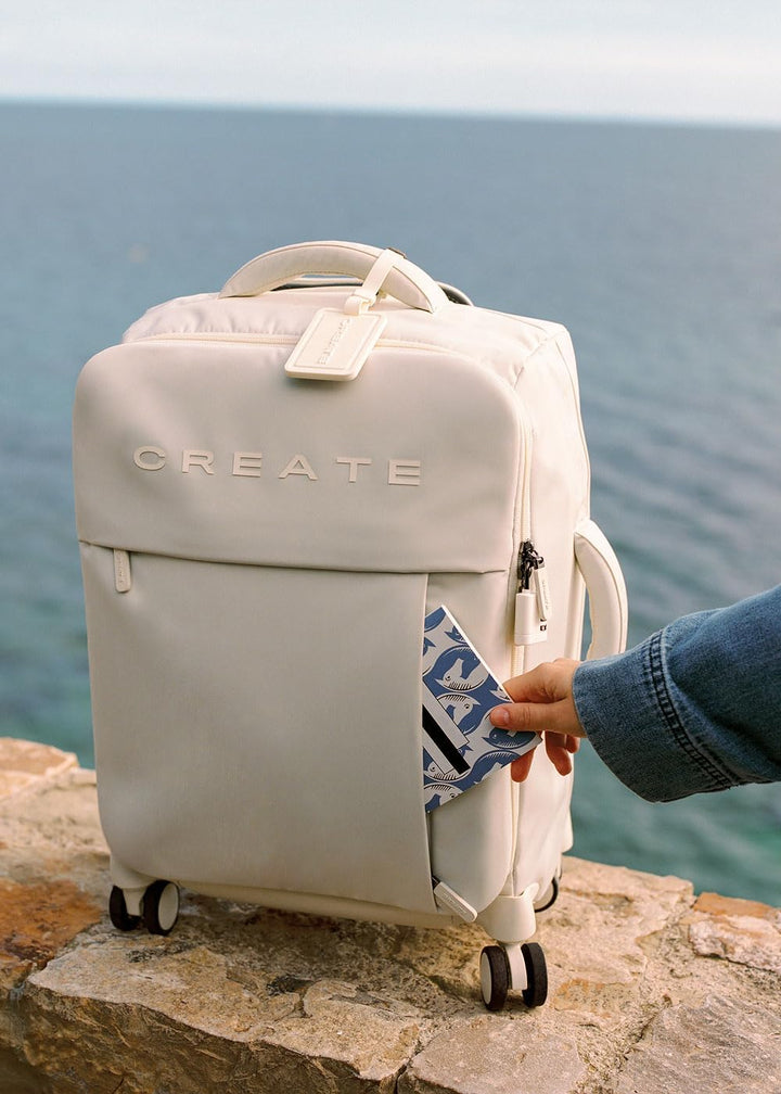 CREATE / Luggage Studio Soft/Polyester Soft Koffer Cremeweiss / 39x20.5x56cm / TSA Vorhängeschloss,