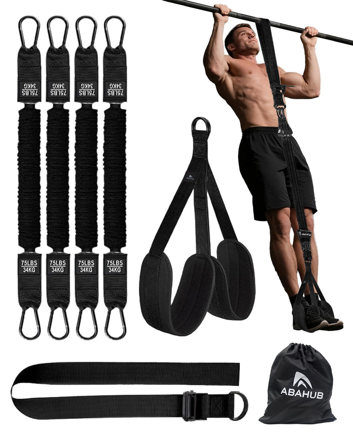 Abahub Klimmzugband Set Klimmzughilfe Widerstandsbänder Pull UP Band für Klimmzüge, Training zu Haus