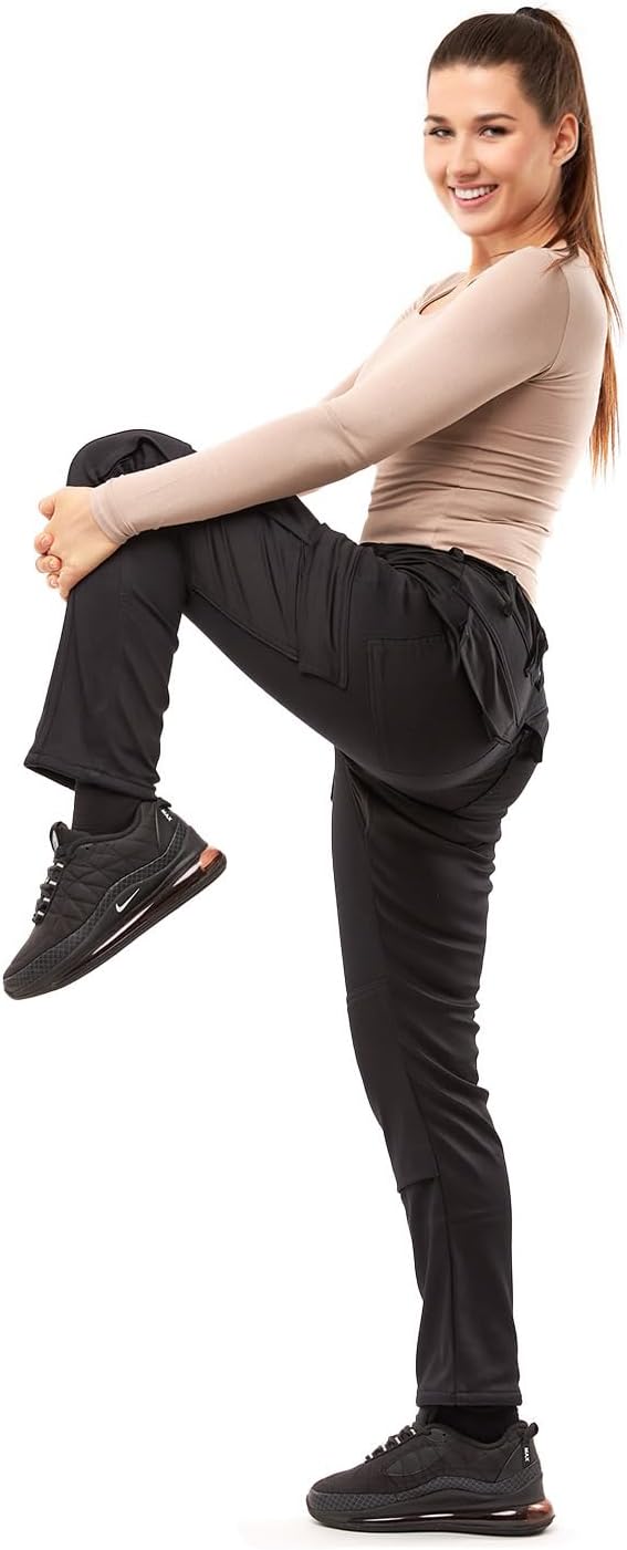 strongAnt Damen Arbeitshose komplett Stretch für Frauen Bundhose mit Kniepolstertaschen 40 Schwarz P