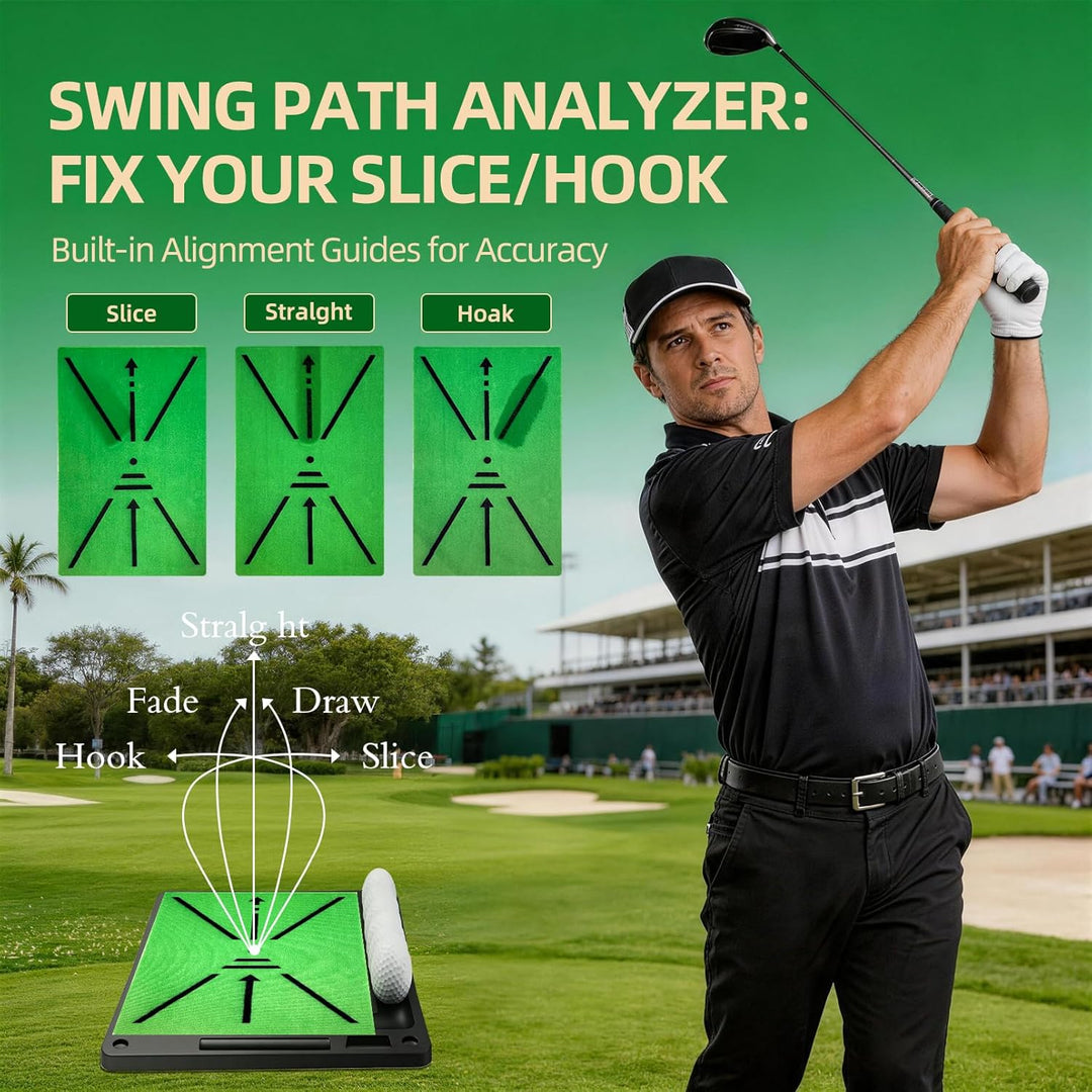 BRICH Premium Golf Putting Matte 2-Teilig Austauschbare Übungsmatte mit Rutschfester Gummibasis für