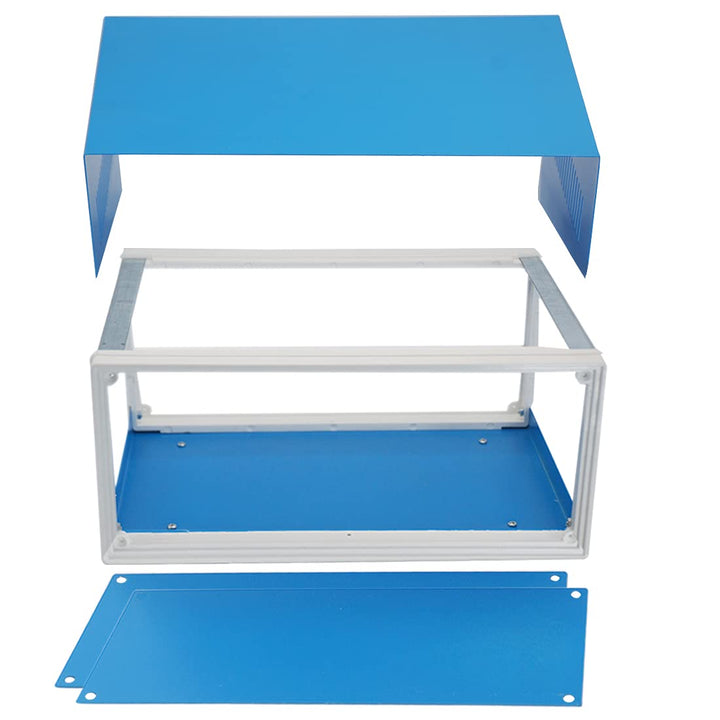 Zulkit Elektronisches Gehäuse, Metall, 320 x 268 x 120 mm, Blau 12.6" x 10.6" x 4.7", 12.6" x 10.6"