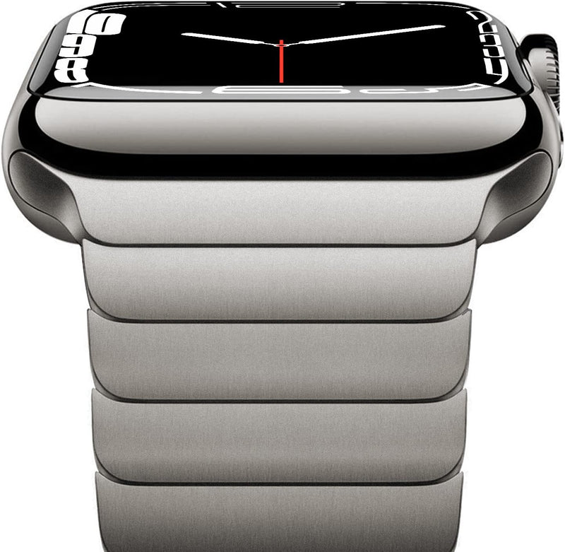 NewWays 38mm 40mm 41mm Kompatibel mit Apple Watch Armband,Edelstahl Gliederarmband Ersatzarmbänder G