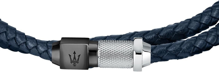 Maserati Recycled Leather Herren Armband - JM223AVE19 Blau, Blau