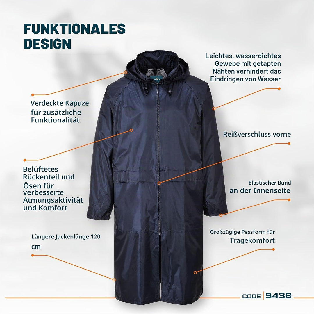 Portwest S438Classic-die Lagen of Rain M Marine, M Marine