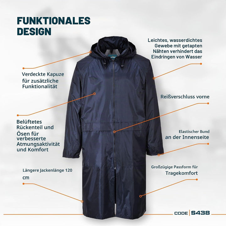 Portwest S438Classic-die Lagen of Rain M Marine, M Marine