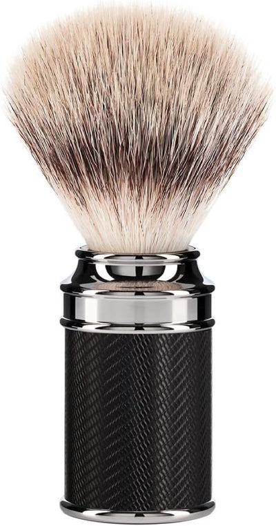 MÜHLE Traditional Rasierset - Silvertip Fibre Pinsel, Hobel mit geschlossenem Kamm, verchromter Meta