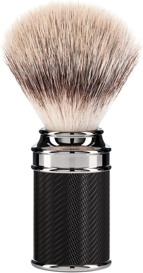 MÜHLE Traditional Rasierset - Silvertip Fibre Pinsel, Hobel mit geschlossenem Kamm, verchromter Meta