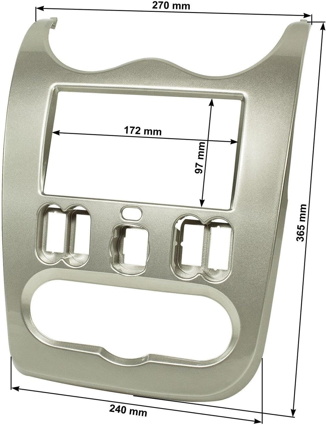tomzz Audio 2409-008 Doppel DIN Radioblende kompatibel mit Dacia Duster Logan Sandero ab 2010-2012 h