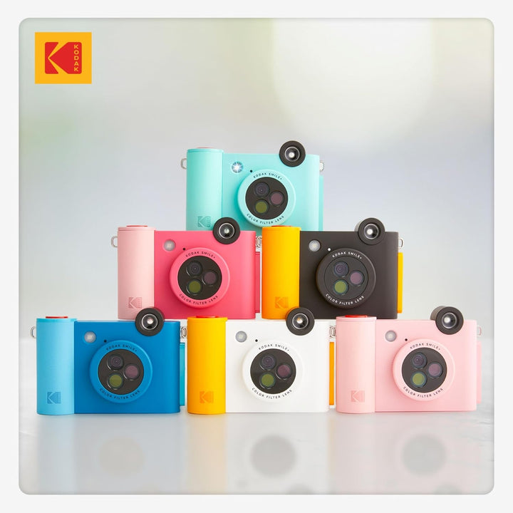 Kodak Smile+ 2-in-1 Digitale Sofortbildkamera &amp; Bluetooth Fotodrucker Starterpaket + Tragetasche + Z