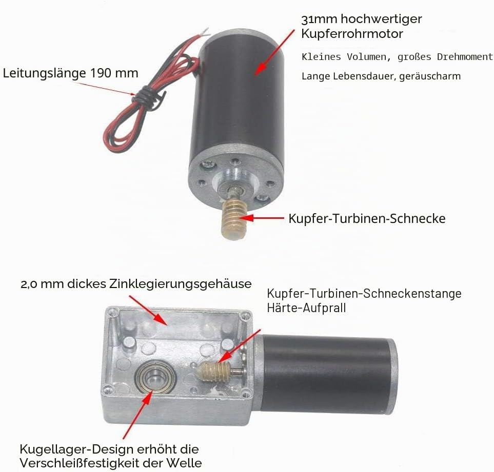 Nikou Schneckengetriebemotor, Hohe Torsionsgeschwindigkeit Reduzieren Sie den Elektrischen Getriebem