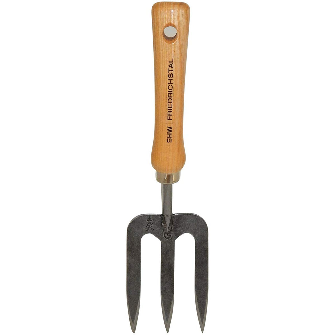 SHW-FIRE Handgeschmiedete Handgabel mit Eschenholzgriff - Ideal für wurzelschonende An- und Umpflanz