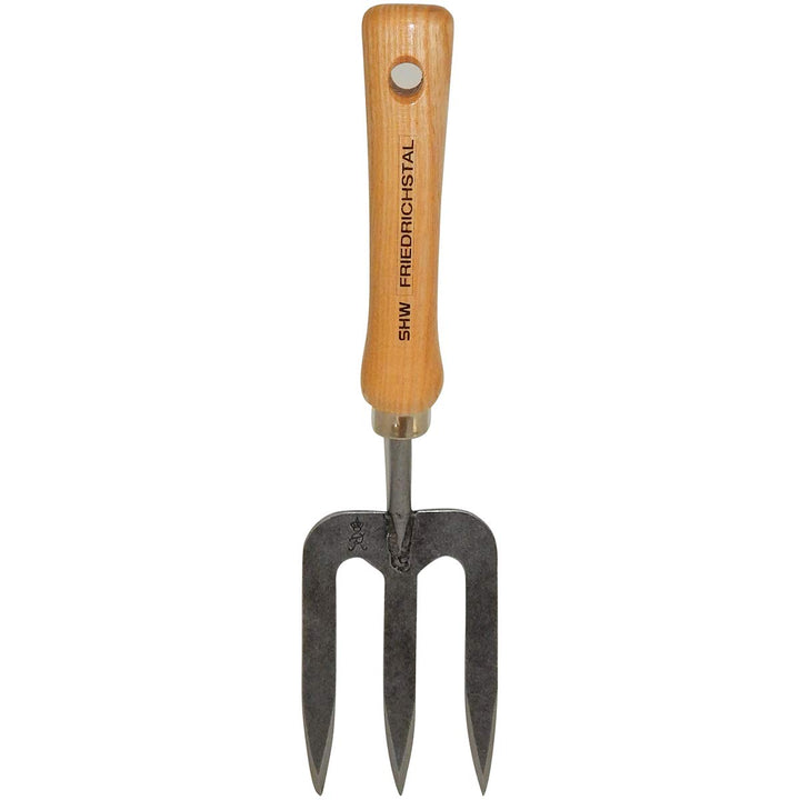 SHW-FIRE Handgeschmiedete Handgabel mit Eschenholzgriff - Ideal für wurzelschonende An- und Umpflanz