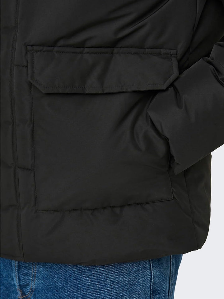 Only &amp; Sons Male Daunenjacke ONSCARL Daunenjacke | Puffer Jacket XL Schwarz, XL Schwarz