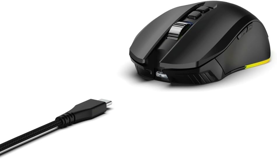 uRage Gaming-Maus „Reaper 800 8K“ kabelgebunden, 26.000 DPI, 8.000 Hz, RGB | Maus schwarz, Pixart-Se