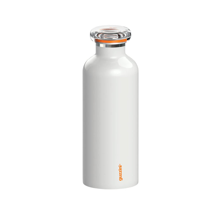 Guzzini - On The Go, ENERGY Thermosflasche, Trinkflasche Edelstahl - Weiss, Ø 7,3x h21,2 cm | 500 cc