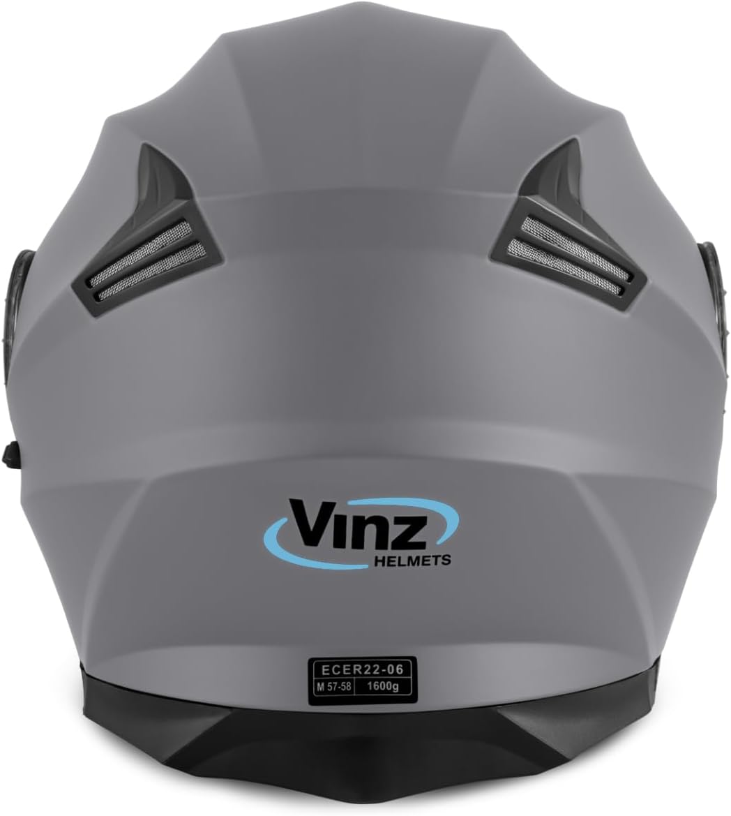 VINZ Santos Klapphelm mit Sonnenblende | ECE 22.06 & PINLOCK vorbereitet | Motorrad Helm Integralhel