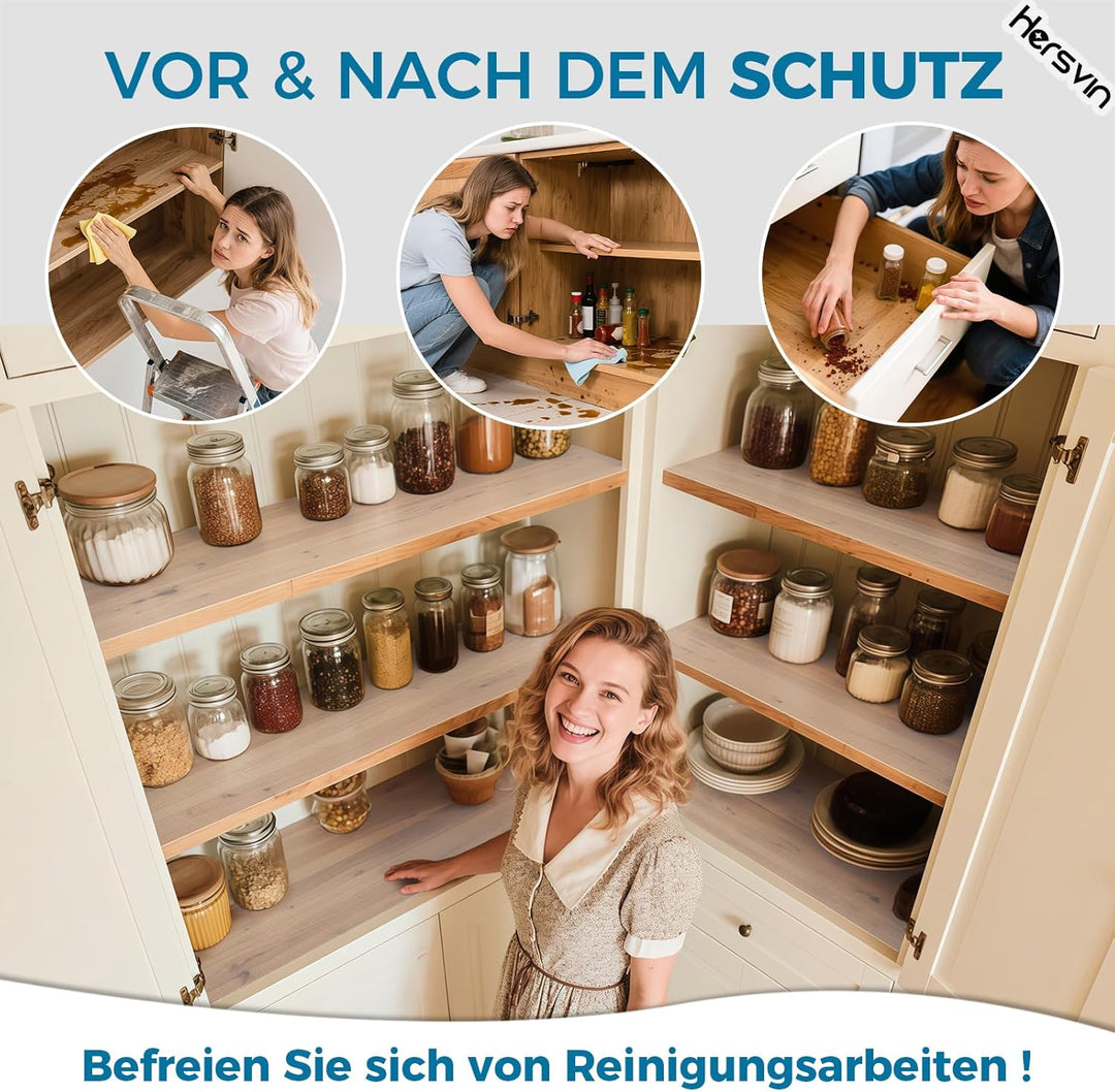 Hersvin Schubladenmatte (Übergrösse) 60cmx500cm Schrankpapier Schubladeneinlage Eva Wasserfest Nicht