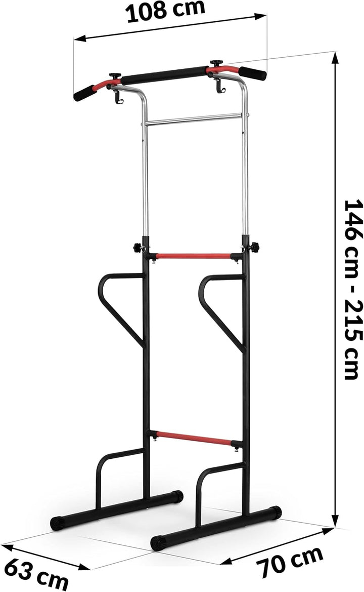 NEO SPORT Freistehende Klimmzugstange NS-300 für Klimmzüge Krafttraining Übungen aus verstärktem Sta