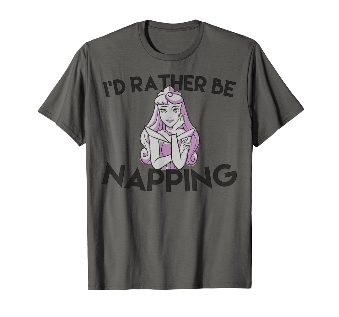 Mens Disney Sleeping Beauty Rather Nap Graphic T-Shirt Large Pink