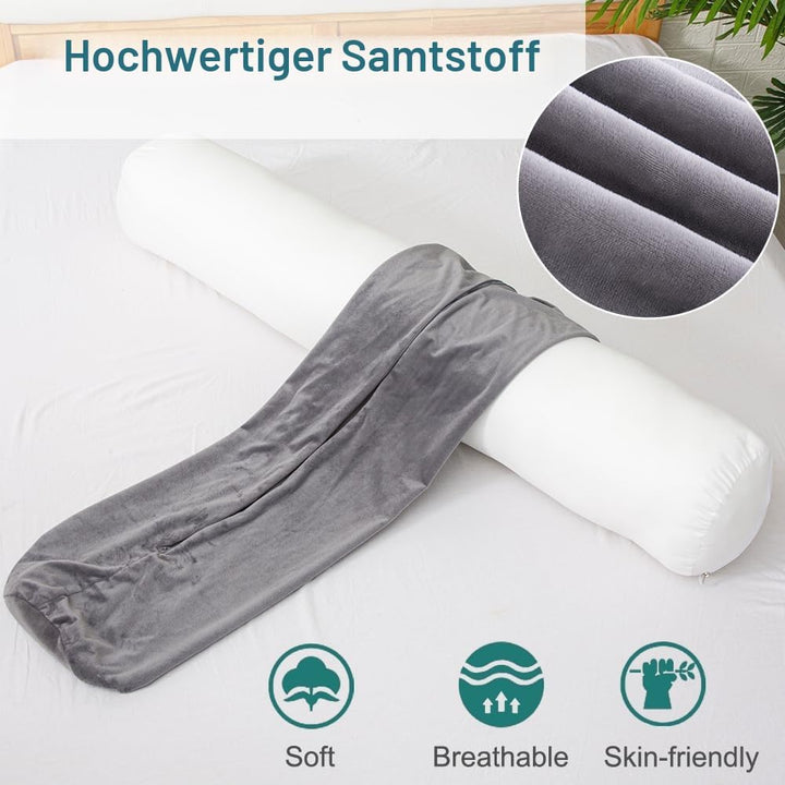 Body Pillow for Adults, Full Body Pilllow for Sleeping, Long Round Cervical Pillow, Bolster Side Sle