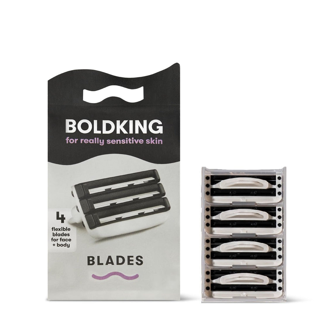 Boldking Rasierklingen 4 Stück Extra Sensitiv - Rasierklinge für besonders sensible Haut - Rasierkli