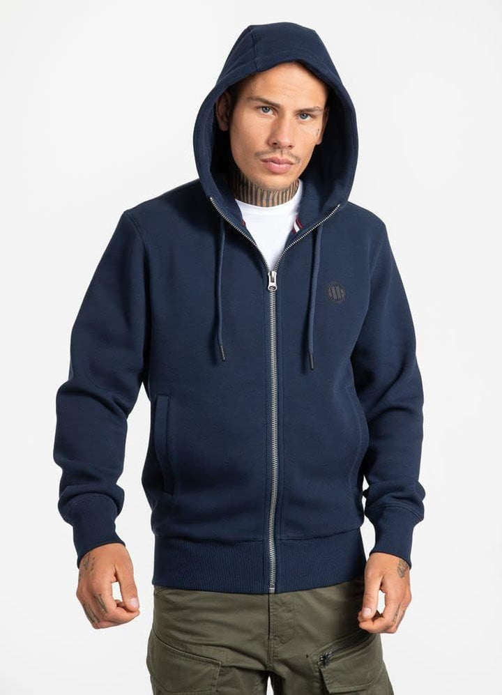 Pitbull West Coast Hoodie mit Reissverschluss Pique Logo 21 Dunkelblau XL
