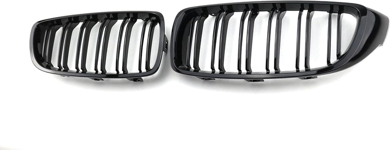 TOPTHAN Passend für BMW 4ER F32 F33 F36 M4 2014-2020 Doppelsteg Front Nieren Kühlergrill Gitter Schw