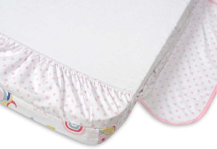 FlyIdeas Next 2 Me Beistellbett Bettwäsche-Set 83x50 cm, 4 STK. Mit Bettdecke - Spannbettlaken Babyb