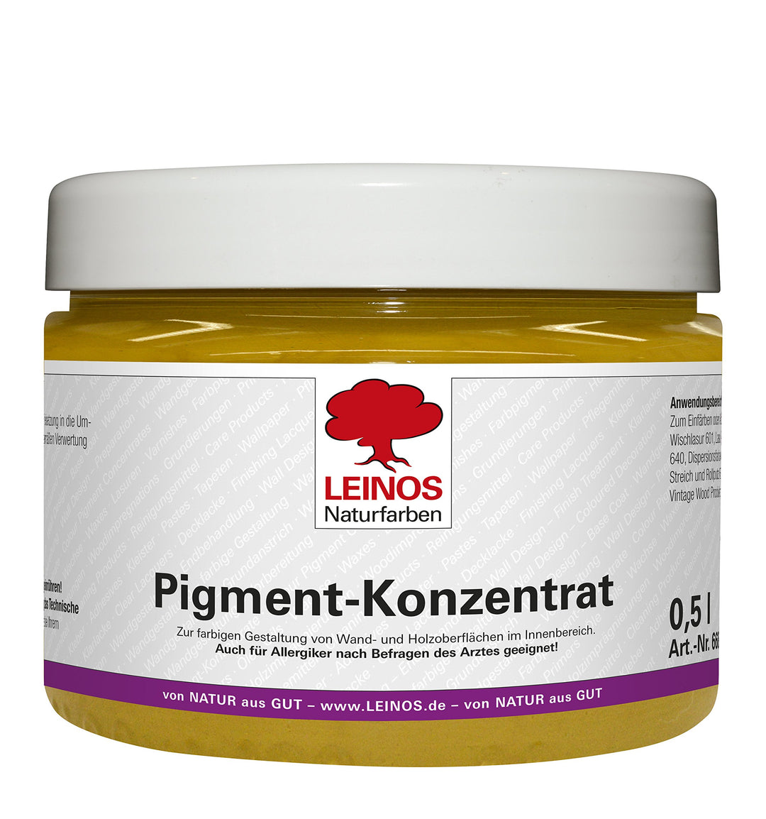 Leinos 668 Pigment-Konzentrat 309 Ocker-Gelb 500ml 500ml 309 Ocker-Gelb, 500ml 309 Ocker-Gelb