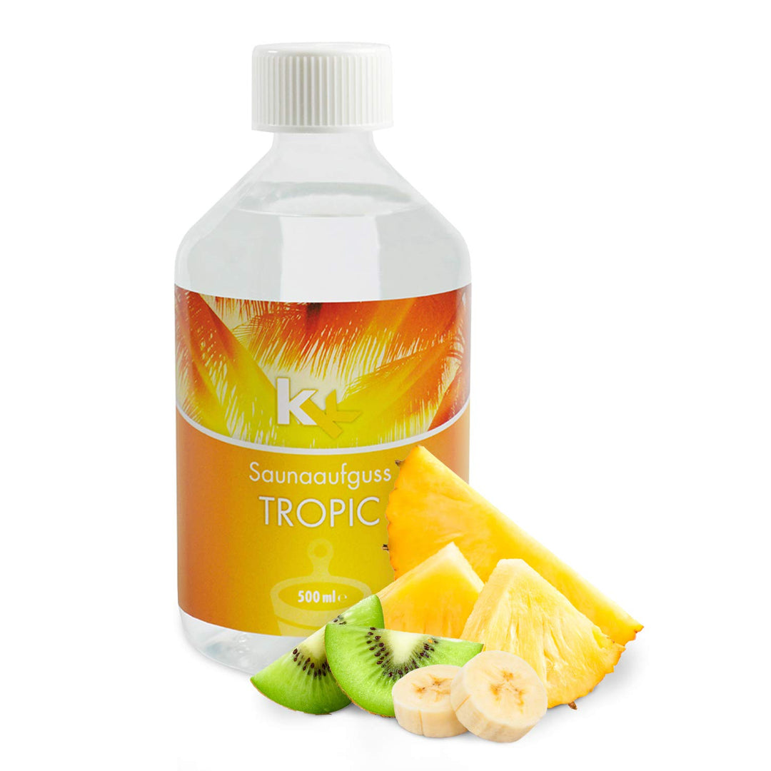 KK Sauna Aufguss Konzentrate PREMIUM - Made in Germany - Duftsorte Tropic - 500 ml Flasche - Wellnes