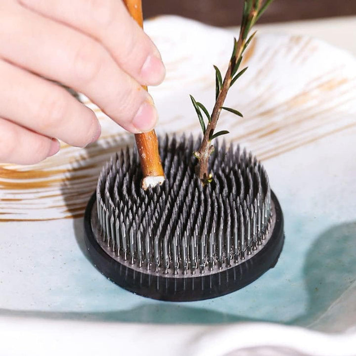 alladaga Blumen Frosch Edelstahl Runder Halterung Blumensteckiggel (8cm (2 Stücke)), 8cm (2 Stücke)