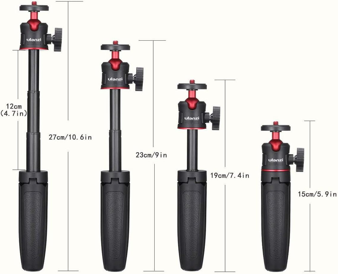 ULANZI MT-08 Kompaktes Reisestativ, tragbar, Mini-Stativ, mit 1/4-Zoll-Schraube, kleines Stativ komp