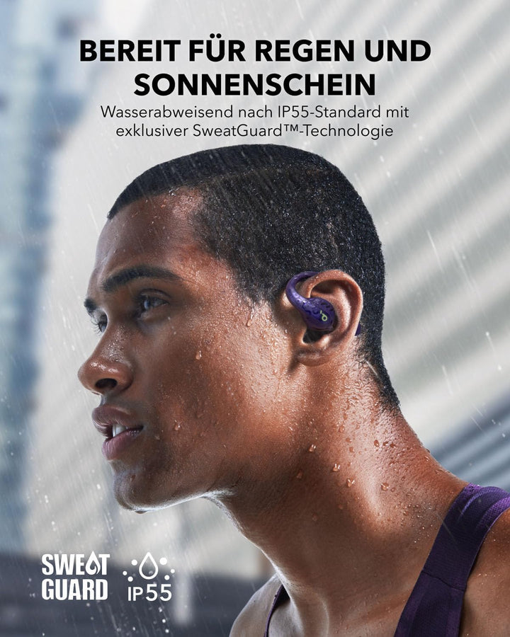 soundcore by Anker Open-Ear Kopfhörer AeroFit Pro, 46h Akku, Intensiver Sound LDAC, Ultra leicht, Be