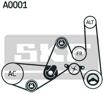 SKF VKMA 31051 Spannrollensatz für Nebentrieb