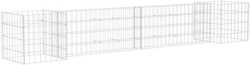 Tidyard H-förmiger Gabionen-Pflanzkorb Gabionen-Pflanzgefäss Hochbeet Gabionen-Pflanzkübel,Stahldrah