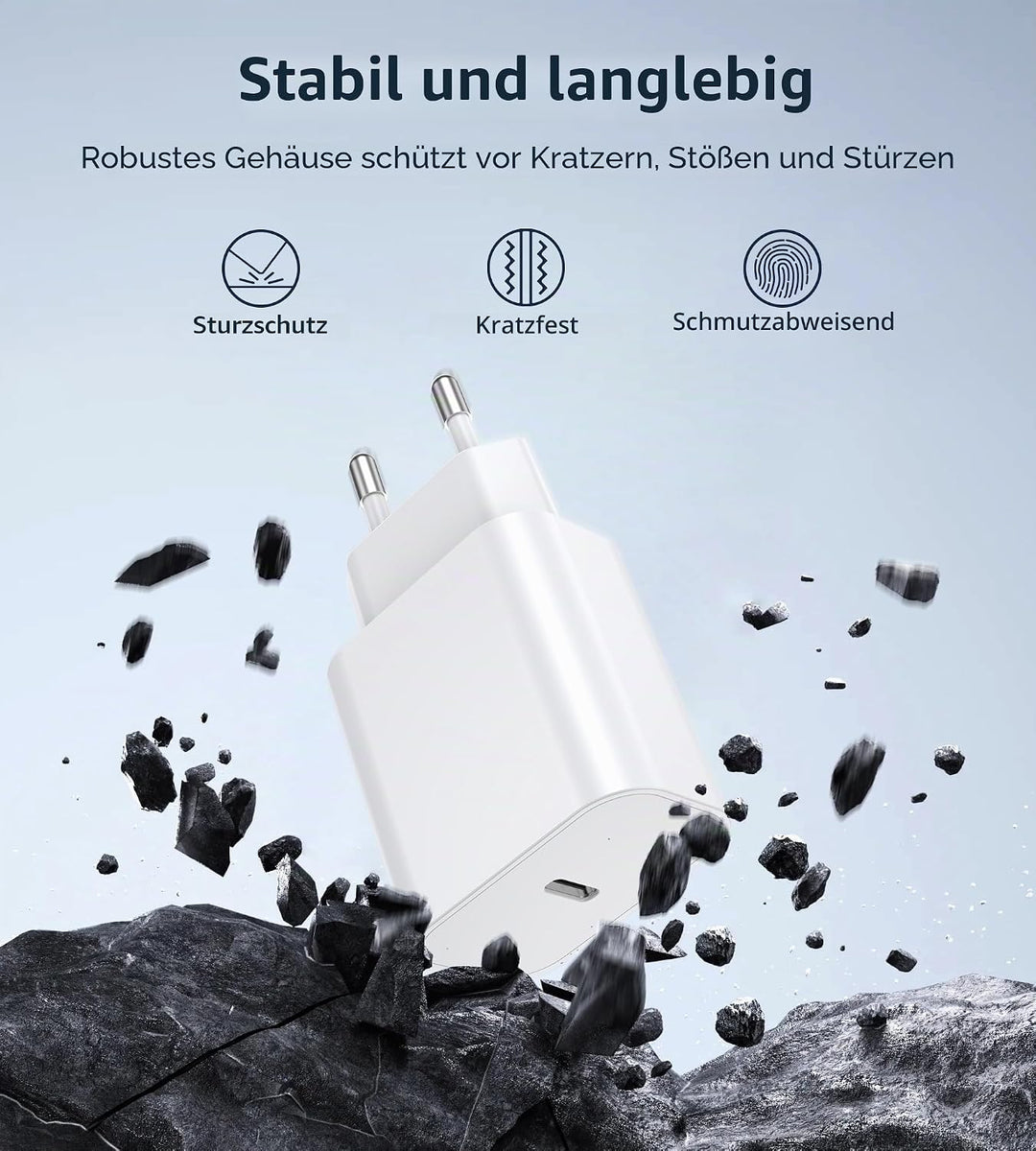 BHHB 20W USB C Ladegerät, A-pple Adapter Netzteil für i-Phone entwickelt, USB C Stecker mit i-Phone