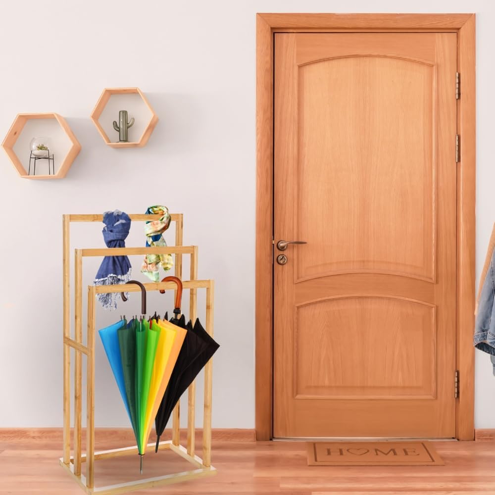 ZOLTA Bambus Handtuchständer Regal 82x55x24 cm feuchtigkeitsbeständig stabil freistehend Badezimmer