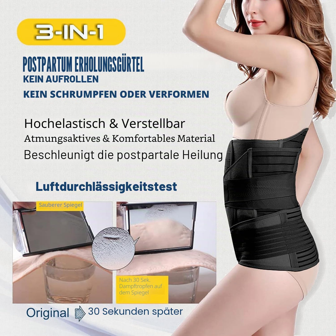 3 in 1 Postpartale Bauch Unterstützung Erholung Gürtel - Postpartum Gürtel für Damen - Postnatal Bau